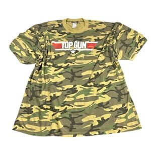 2006- Mens XXL Streetwear Camo- Military- Top Gun Movie Short Sleeve Tee Shirt